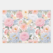 Pastel Floral Medley Blume Muster Geschenkpapier Set (Vorderseite 2)