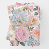 Pastel Floral Medley Blume Muster Geschenkpapier Set (Beispiel)