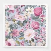 Pastel-Floral-Medley Nahtlose Muster Serviette (Vorderseite)