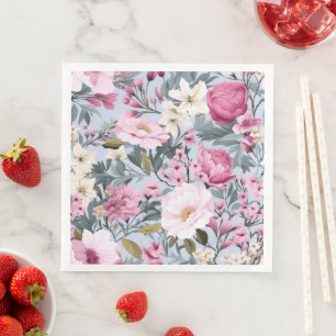 Pastel-Floral-Medley Nahtlose Muster Serviette