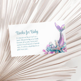 Pastel Floral Mermaid Schwanz Starfish Books for B Begleitkarte