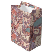 Pastel Floral Mittlere Geschenktüte (Vorderseite Schrägansicht)