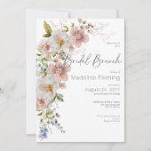 Pastel Floral Modern Bridal Brunch Einladung (Vorderseite)