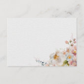 Pastel Floral Moderne Hochzeitdetails Begleitkarte (Rückseite)