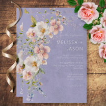 Pastel Floral Moderne Lila Hochzeit