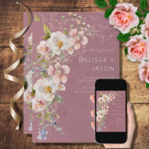 Pastel Floral Moderne rosa Hochzeit