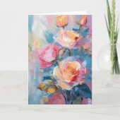 Pastel Floral Modernes impressionistisches Gemälde Karte (Vorderseite)