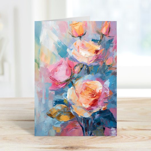 Pastel Floral Modernes impressionistisches Gemälde Karte