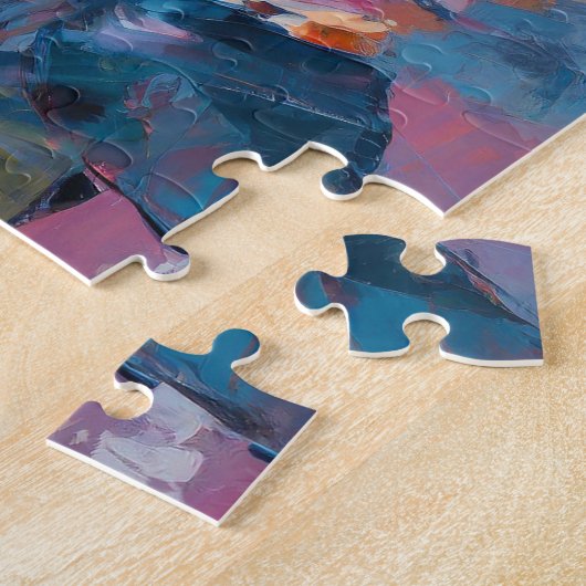 Pastel Floral Modernes impressionistisches Gemälde Puzzle (Seite)