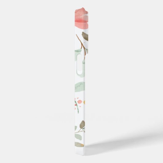 Pastel Floral Monogram iPhone Case (Rückseite / Rechts)