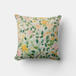 Pastel Floral Mosaic Garden Kissen