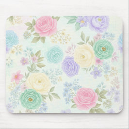 Pastel Floral Mouse Pad Mousepad