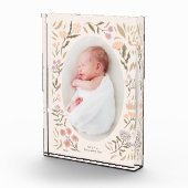 Pastel Floral Neugeborenes Foto Keepake (Rechts)