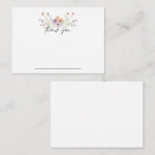 Pastel Floral Notecard Vielen Dank Mitteilungskarte (Vorne/Hinten)