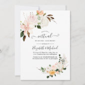 Pastel Floral Online Virtual Wedding Einladung (Vorderseite)