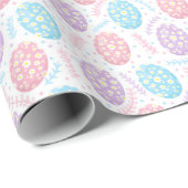 Pastel Floral Ostereier Muster Geschenkpapier (Rolleneckpunkt)
