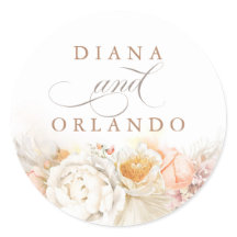 Pastel Floral Pampas Grass Wedding