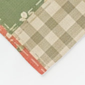 Pastel Floral Patchwork Picnic Pattern (2) Fleecedecke (Ecke)