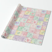 Pastel Floral Patchwork Picnic Pattern (3) Geschenkpapier (Ungerollt)