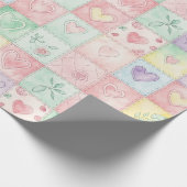 Pastel Floral Patchwork Picnic Pattern (3) Geschenkpapier (Ecke)