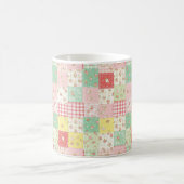 Pastel Floral Patchwork Picnic Pattern (5) Kaffeetasse (Mittel)