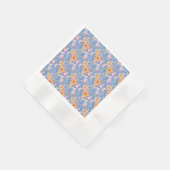 Pastel Floral pattern C01 Lblue BG Serviette (Ecke)