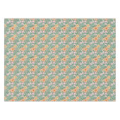 Pastel Floral pattern C01 LGreen BG Tischdecke (Vorderseite (Horizontal))