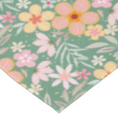 Pastel Floral pattern C01 LGreen BG Tischdecke (Schrägansicht)