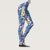 Pastel Floral pattern C03.bw Blue BG Leggings (Rechts)