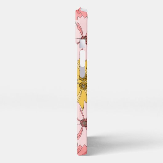 Pastel Floral Pattern– Cute Aesthetic Flower  iPhone Hülle (Linke Seite)