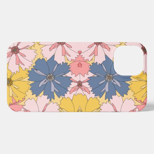Pastel Floral Pattern– Cute Aesthetic Flower  iPhone Hülle (Rückseite (Horizontal))