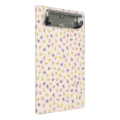 Pastel Floral Pattern – Cute Yellow, Pink & Purple Mini Klemmbrett (Schrägansicht)