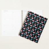 Pastel Floral Pattern on Black Background | Cute D Planer (Anzeige)