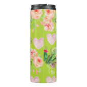 Pastel Floral Personalisiert Cactus Thermosbecher (Rückseite)