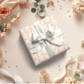 Pastel Floral Pink Elegant Bridal Wedding Geschenkpapier Set