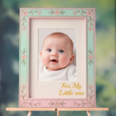 Pastel Floral Pink Mint Picture Frame Acrylschild (Neutral)