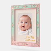 Pastel Floral Pink Mint Picture Frame Acrylschild (Winkel)