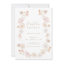 Pastel Floral Pink Pfirsichpfirsich Einladung