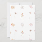 Pastel Floral Pink Pfirsichpfirsich Einladung (Rückseite)