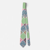 Pastel Floral Quilt Square Krawatte (Vorderseite)