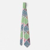 Pastel Floral Quilt Square Krawatte (Rückseite)