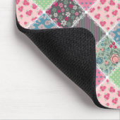 Pastel Floral Quilt Square Mousepad (Ecke)