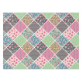 Pastel Floral Quilt Square Tischdecke (Vorderseite (Horizontal))