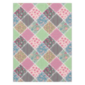Pastel Floral Quilt Square Tischdecke (Vorderseite)