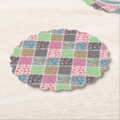 Pastel Floral Quilt Square Untersetzer (angewinkelt)