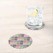 Pastel Floral Quilt Square Untersetzer (Vor Ort)