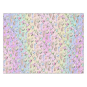 Pastel Floral Rainbow Tischdecke (Vorderseite (Horizontal))