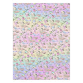 Pastel Floral Rainbow Tischdecke (Vorderseite)