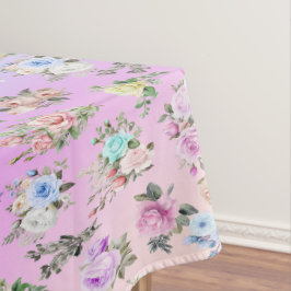 Pastel Floral Rainbow Tischdecke