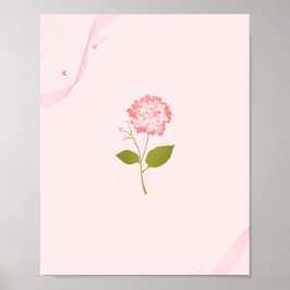 Pastel Floral Ribbon Poster - Soft Girl Ästhetik